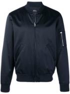 A.p.c. Zipped Front Bomber Jacket - Blue