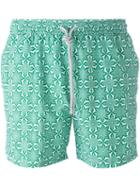 Capricode Printed Swim Shorts, Men's, Size: L, Green, Polyamide