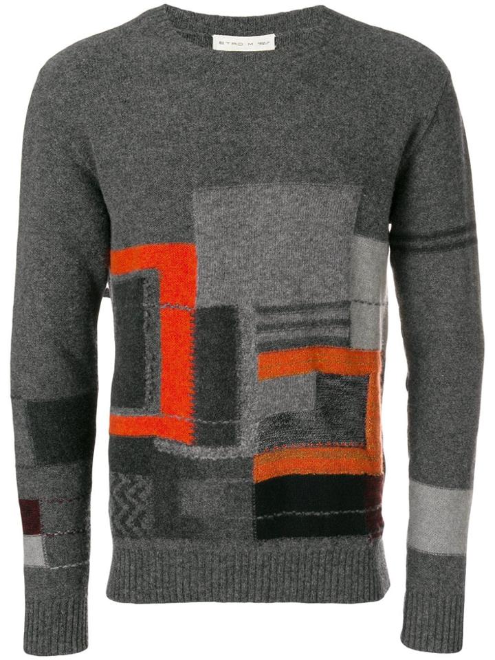 Etro Printed Jumper - Grey