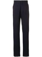 Giorgio Armani Pinstripe Tailored Trousers - Blue