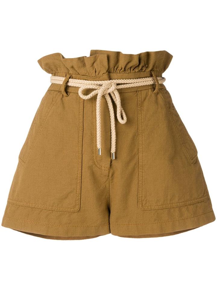 Valentino Paper Bag Waist Shorts - Neutrals