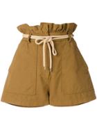 Valentino Paper Bag Waist Shorts - Neutrals