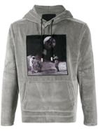 Limitato Moon-print Hoodie - Grey