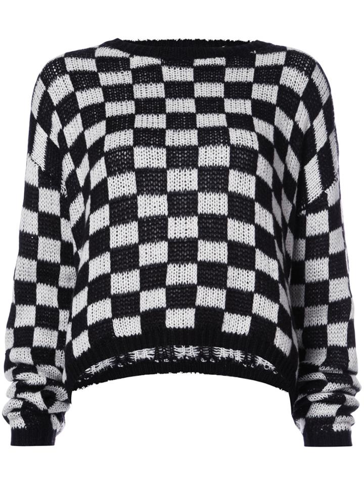 A.l.c. Checked Jumper - White