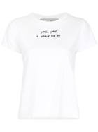 Tu Es Mon Trésor Beaded Slogan T-shirt - White