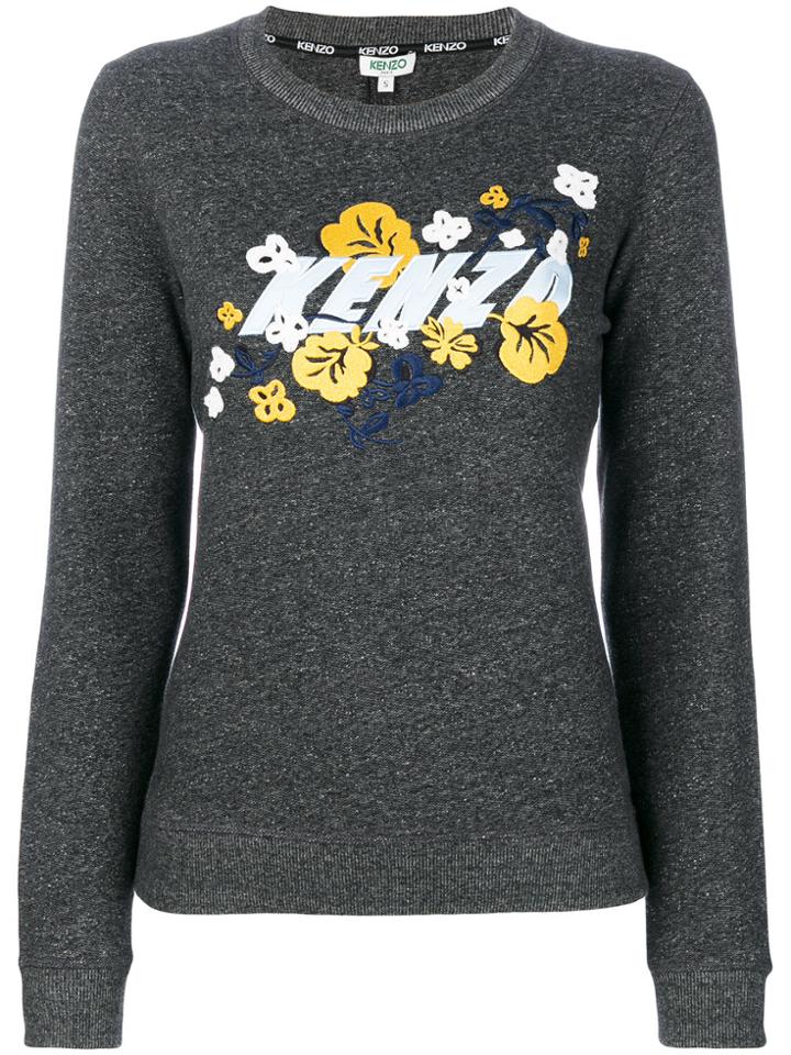 Kenzo Kenzo X Floral Leaf Sweatshirt - Grey