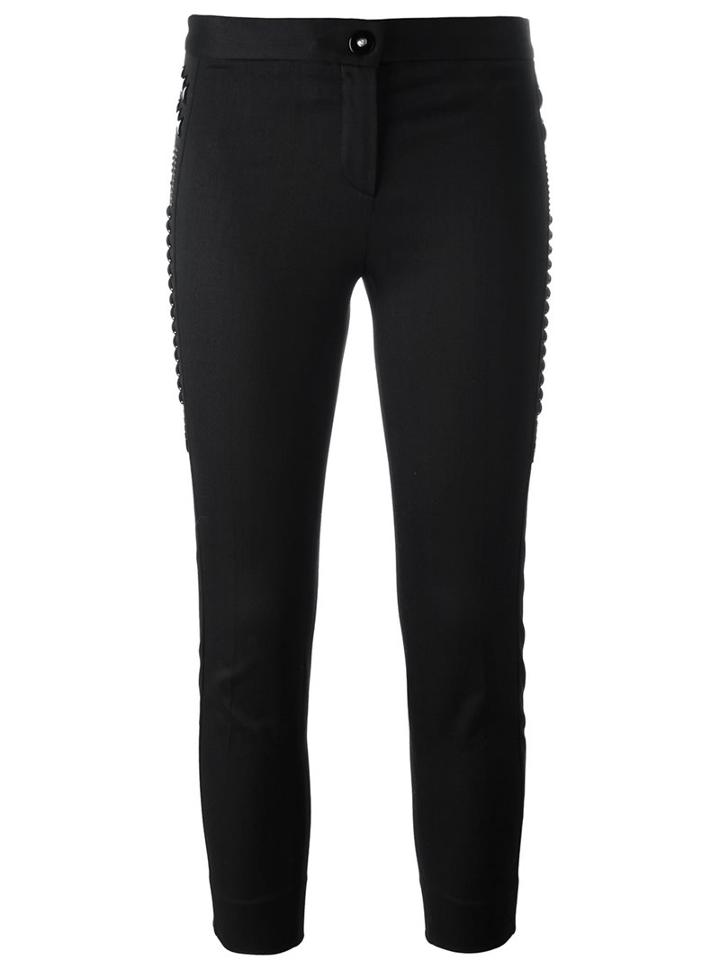 Versace Embroidered Stud Detail Trousers