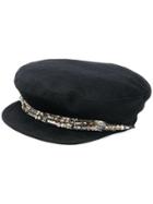 Ermanno Scervino Jeweled Decorated Beret - Black