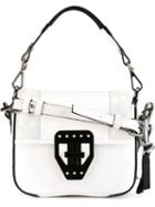 Msgm Snakeskin Flap Mini Bag