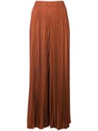 Elizabeth And James Pleated Midi Trousers - Yellow & Orange