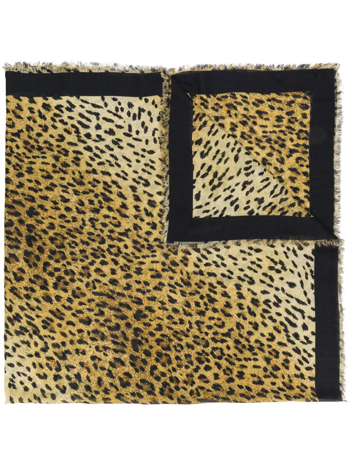 Valentino Leopard Print Scarf - Nude & Neutrals