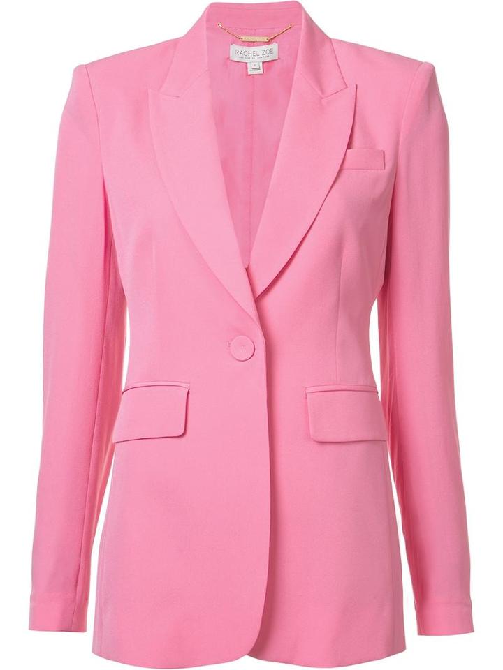 Rachel Zoe Single Button Blazer, Women's, Size: 10, Pink/purple, Silk