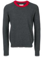 Maison Margiela Contrast-collar Sweater - Grey