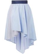 Sonia Rykiel Striped Asymmetric Skirt - Blue