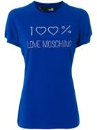 Love Moschino 100% Love T-shirt - Blue