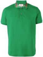 Gucci - Dragon Embroidered Polo Shirt - Men - Cotton/spandex/elastane - M, Green, Cotton/spandex/elastane