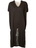 Uma Wang Drawstring T-shirt Dress - Brown