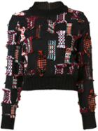 Sea Cropped Confetti Jumper, Women's, Size: Xs, Black, Cotton/acrylic/polyester/wool