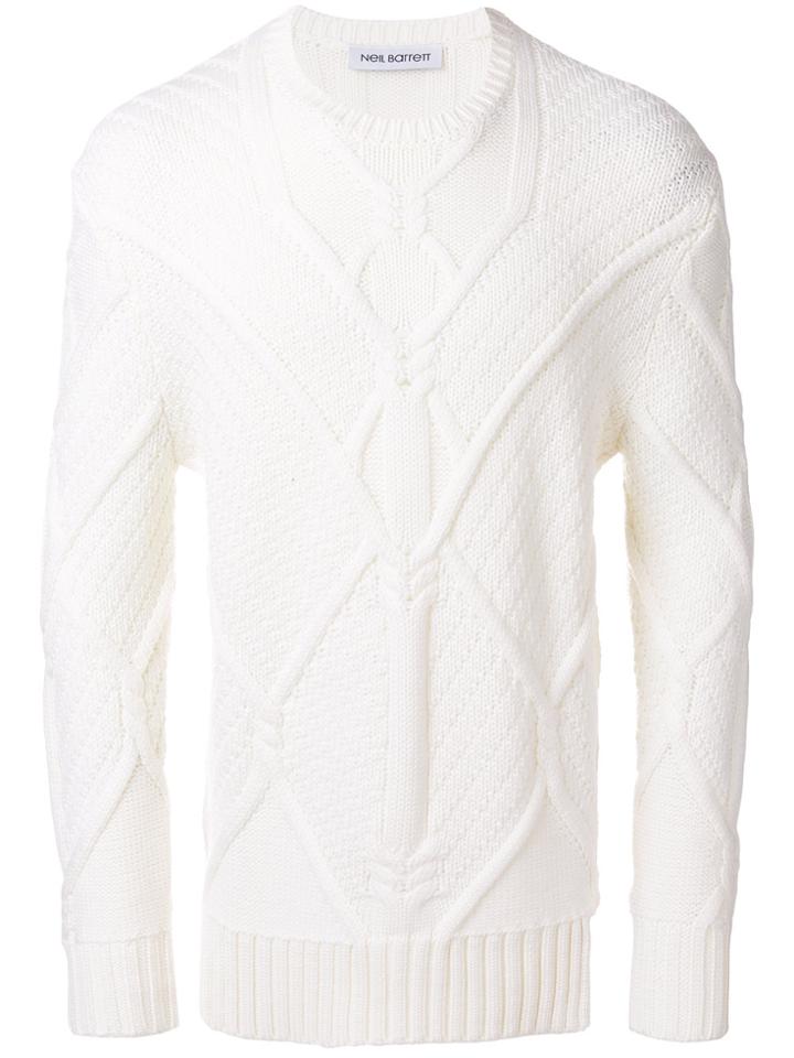 Neil Barrett Knitted Jumper - White