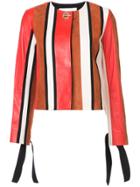 Derek Lam 10 Crosby Collarless Jacket With Tie Sleeves - Red