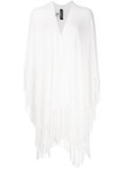 Magaschoni Fringed Cardi-coat, Women's, White, Cashmere