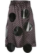 Junya Watanabe Comme Des Garçons Pre-owned Appliquéd Polka-dot Skirt -