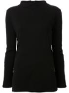 Pearl Long Slit Sleeves Blouse