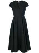 Rochas Tailored Draped Dress - Black