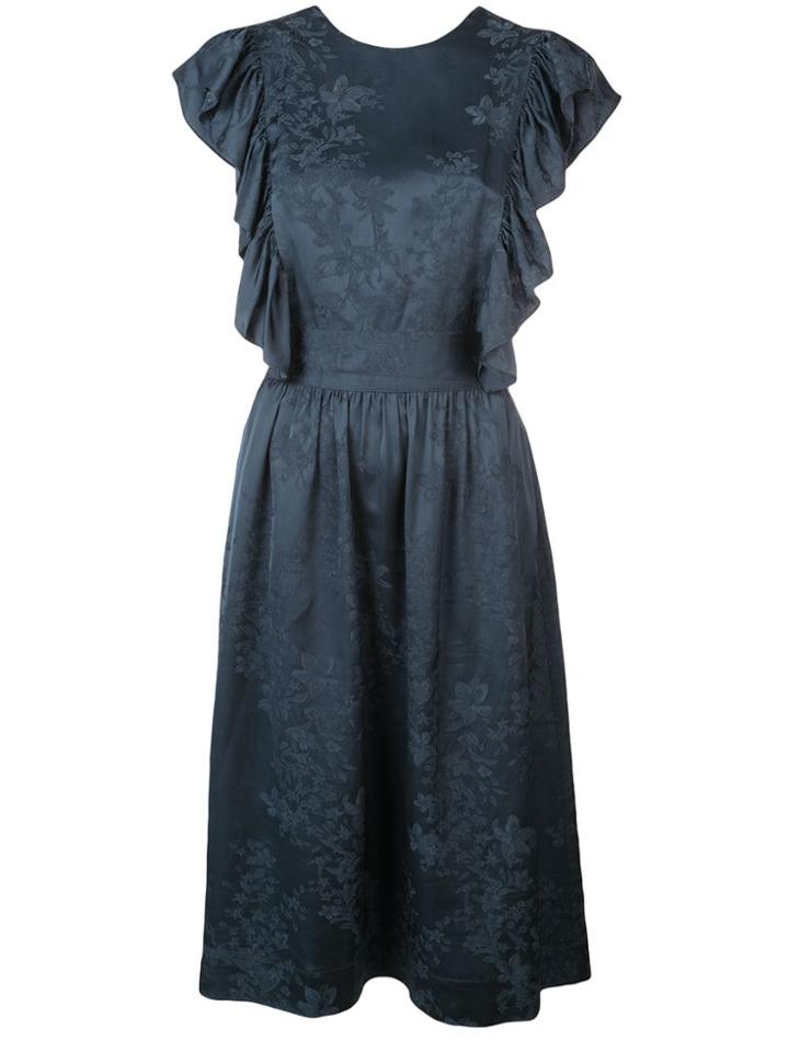 Rosie Assoulin Floral Criss-cross Dress - Blue