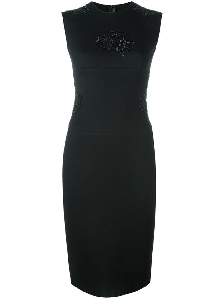 Ermanno Scervino Embellished Fitted Dress - Black