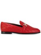 Tod's Double T Quilted Loafers - Red