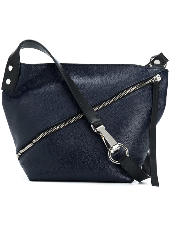 Proenza Schouler Small Pebbled Zip Hobo Bag - Blue