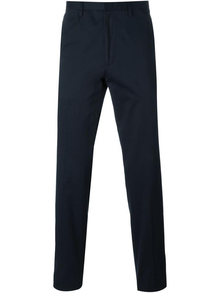Kenzo Straight Leg Chinos, Men's, Size: 56, Blue, Cotton