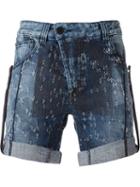 11 By Boris Bidjan Saberi Distressed Denim Shorts