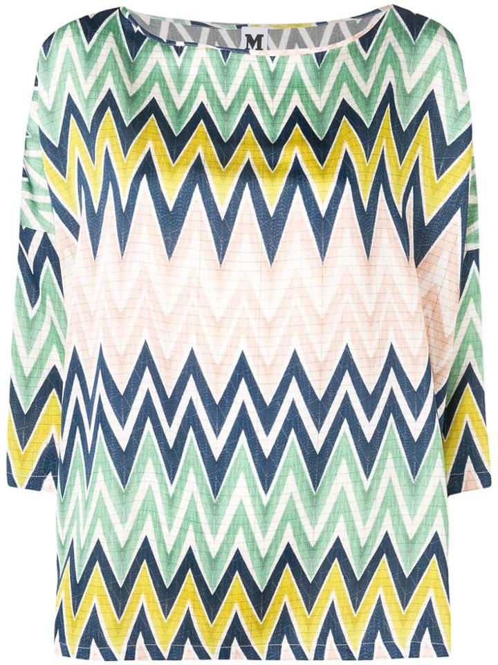 M Missoni Zigzag Print T-shirt - Green