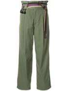 Kolor High Waisted Trousers - Green