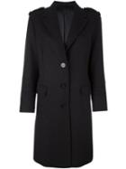Neil Barrett Single Breasted Coat, Women's, Size: 40, Black, Cupro/virgin Wool