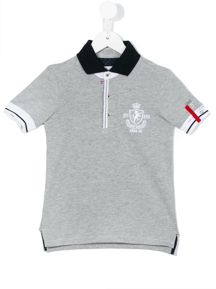 Lapin House - Contrast Collar Polo Shirt - Kids - Cotton/tactel - 6 Yrs, Grey