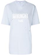 Givenchy Givenchy Paris Destroyed T-shirt - Blue