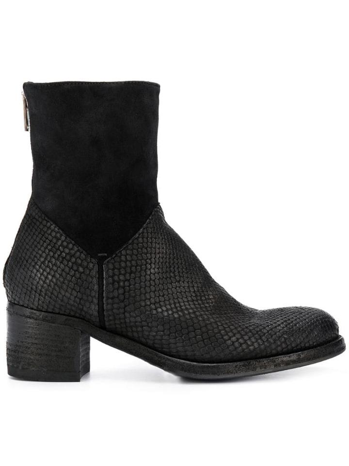 Pantanetti Snakeskin-effect Boots - Black