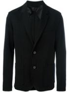 Lanvin Fitted Blazer, Men's, Size: 46, Black, Viscose/wool