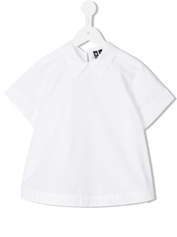 European Culture Kids Classic Collar T-shirt, Girl's, Size: 8 Yrs, White