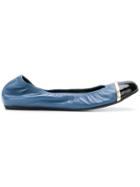 Lanvin Cap Toe Ballerina Shoes - Blue