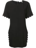 Chloé Scalloped T-shirt Dress - Black
