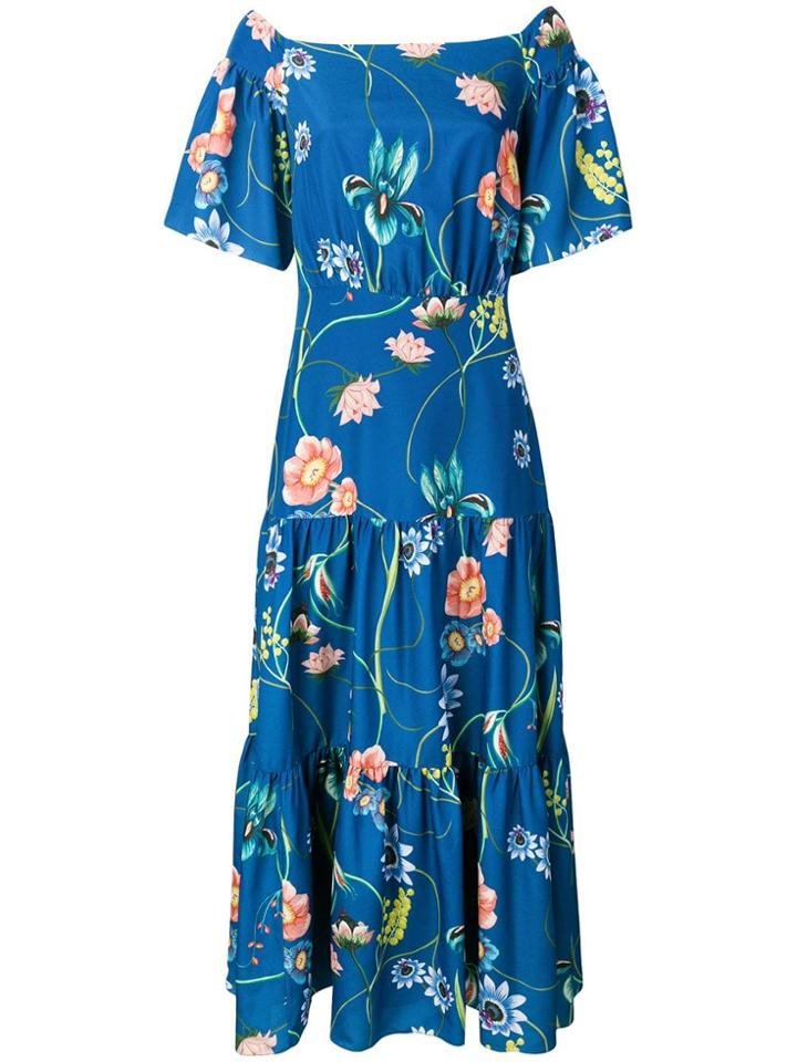 Borgo De Nor Long Floral Dress - Blue