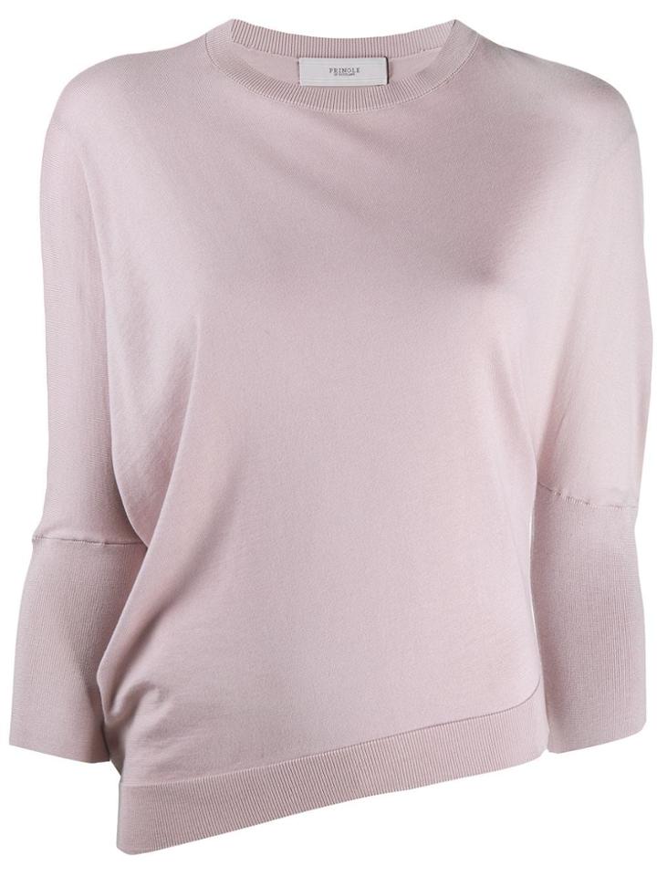 Pringle Of Scotland Asymmetric Panelled Jumper - Pink