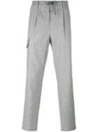 Brunello Cucinelli Striped Track Pants, Men's, Size: 52, Grey, Cotton/acetate/cupro/wool