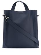 Orciani Pebbled Texture Tote - Blue