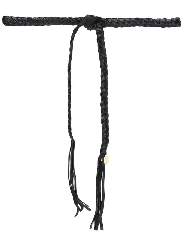 Forte Forte Braided Belt, Women's, Black, Leather