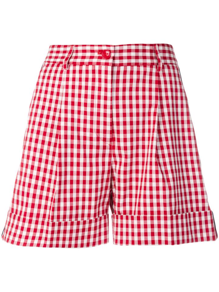 P.a.r.o.s.h. Gingham Print Shorts - Red
